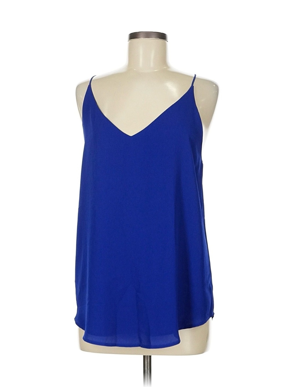 Women's Cobalt Blue V-Neck Spaghetti Strap Camisole, medium